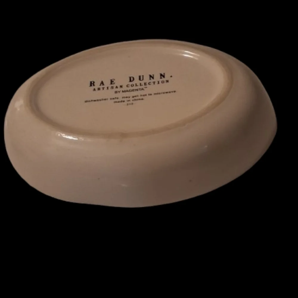 Rae Dunn Artisan Good Kitty Collection Cream Color Oval Cat Dish